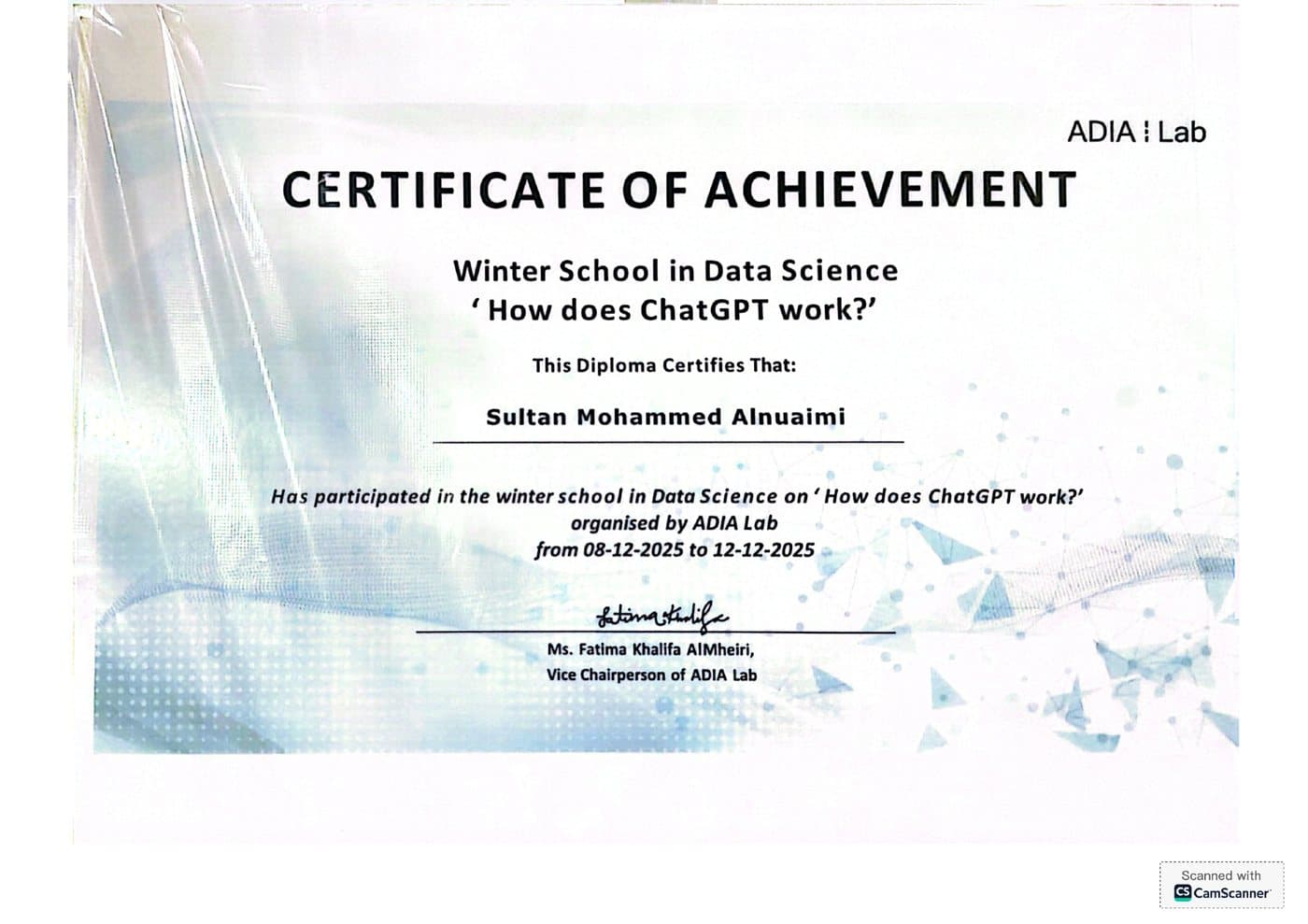 Winter School in Data Science — How Does ChatGPT Work? (1st Place)